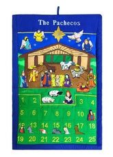 Nativity Manger Advent Calendar With "Family Name"
